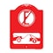 Signmission Spanish Parking Control Sign No Estacionar No Parking, Red & White Alum Sign, 18" H, RW-1824-22883 A-DES-RW-1824-22883 - alternate 1